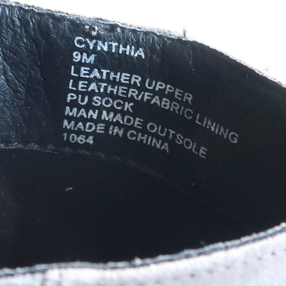 Steve Madden Cynthia Grey Suede Leather Block Heel Ankle Boots / Booties Size 9 - Picture 8 of 15